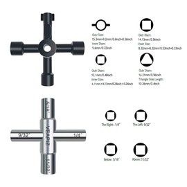 VEAPIZ 2PCS Multifunctional Water Utility Key Set