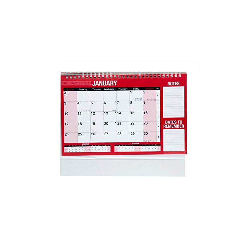 2025 Month to View Desktop Office Table Calendar/Planner (Stand Alone