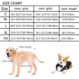 Formal Dog Tuxedo Bandana with Neck Tie, Adjustable Wedding Dog Tuxedo Outfit, Pet Tuxedo Costume Outfit for Parties, Birthdays & Special Occasions (Large)