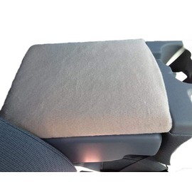 Car Console Covers Plus Made in USA Designed for Ford F150 F250 with 40/20/40 Jump Seat Models 2014-2024 Fleece Center Console Armrest Cover for Console Image Shown and Lid Must Open Taupe