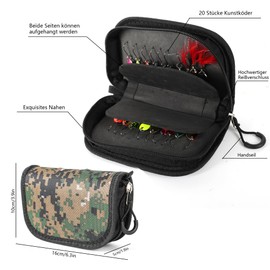 Fishing Accessories Trout Spoon Set, 20 Pieces Artificial Bait Spinner Fishing Set with Carry Bag Trout Bait Set for Trout Bass Pike Zander