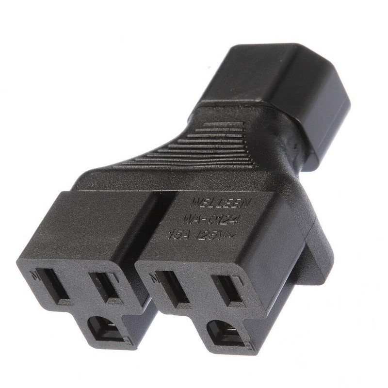 Toptekits IEC320 C14 to 2 x Nema 5-15R Power Adapter