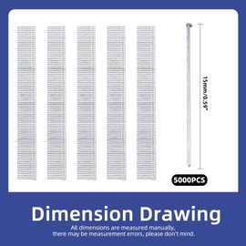 Glarks 5000Pcs 18 Gauge 5/8" Galvanized Brad Nails Straight Finishing Nail Assortment Kit for Molding Cabinetry Assembly (F15)