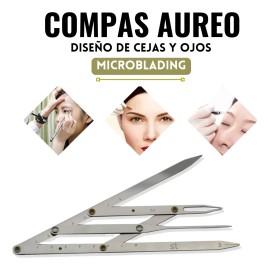 Compas Aureo Regla Divisora Microblading Diseño Cejas