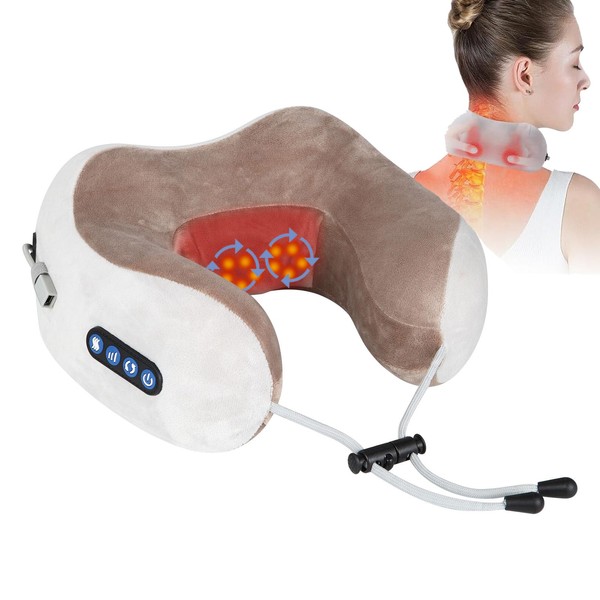 Neck Massager, Electric Neck Massager Deep Tissue 3D Kneading, with