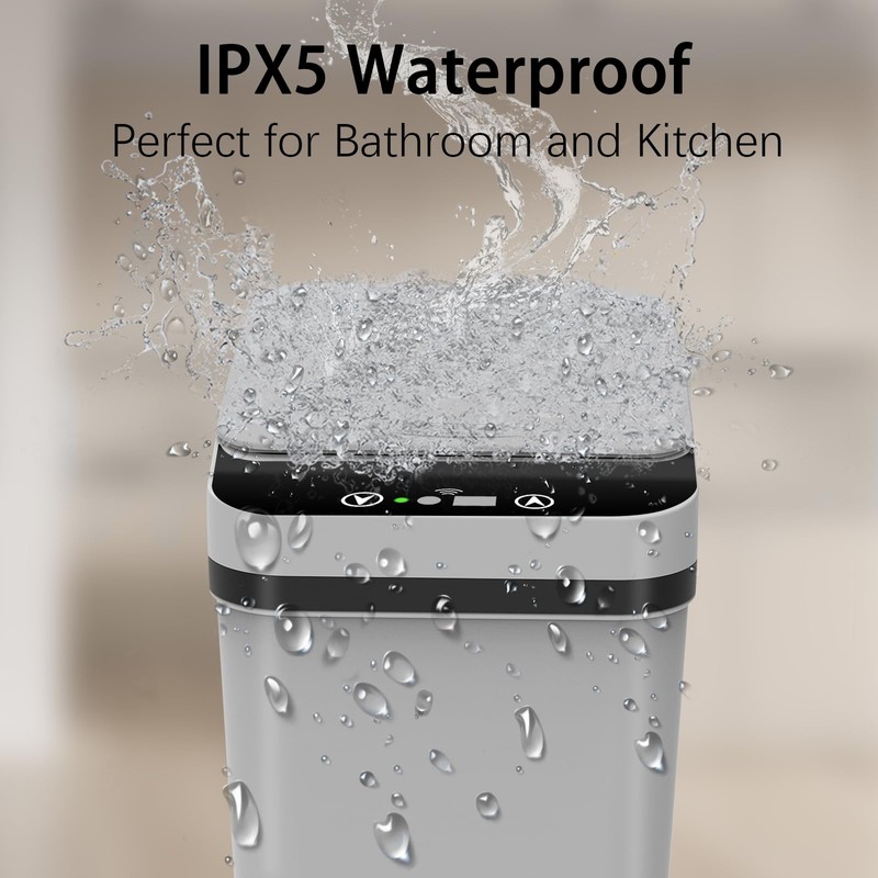 3 Pack Automatic Small Bathroom Trash Can with Lid -