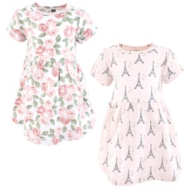 Hudson Baby Infant Girls Cotton Dresses, Bonjour Paris, 12-18 Months