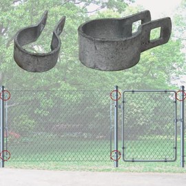 America’s Fence Store 3” Galvanized Steel End Band 14 Gauge (12 Pack) – Attaches Top Rail to 3 Inch Chain Link Fence Posts – Twelve Rust Resistant Brace Bands