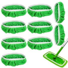 10 Pcs Dry And Wet Sweeping Cloths Mops,Reusable Mop Refill Pads for Sweeper,Microfibre Mop Refill Pads,Wet Dry Mops Compatible With ,Sweeperwashable for Household Cleaning