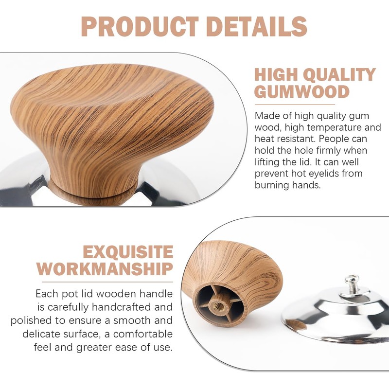 2Pcs Pot Lid Knob Universal Pot Lid Knobs Replacement Pot
