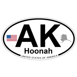 US Decal, Inc. Hoonah, Alaska Oval Sticker
