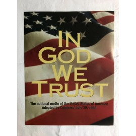 POSTER "IN GOD WE TRUST" 11" X 14" NATIONAL MOTTO SCHOOLS PUBLIC BUILDINGS