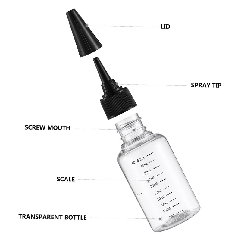 COHEALI 10Pcs Pointed Mouth Cosmetics Bottle Squeeze Empty Bottles Applicator