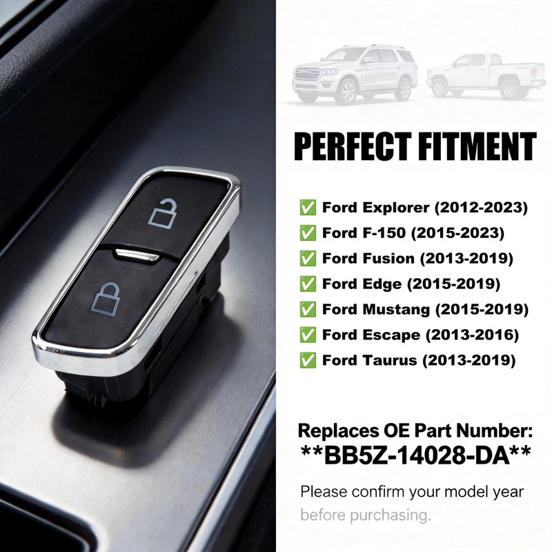 BB5Z-14028-DA Front Left Driver Side Door Lock Switch for Ford