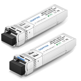 10GBASE-BiDi SFP+ Transceiver 10Gbe Mini gbic Module Compatible with Cisco SFP-10G-BX40U/Cisco SFP-10G-BX40D, 1270nm/1330nm-TX/1330nm/1270nm-RX DDM LC SMF, up to 40km
