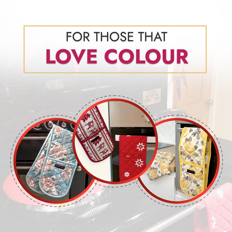 Ragged Rose Double Oven Gloves - 84 cm x 18