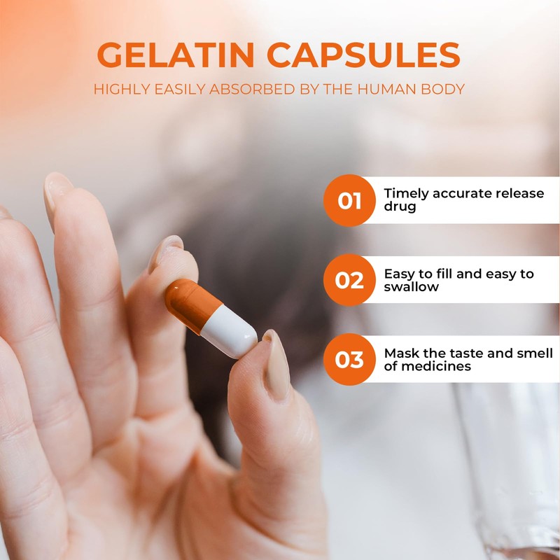 AngtaiJN Empty Gelatin Capsules Size 00 Clear Empty Capsules for