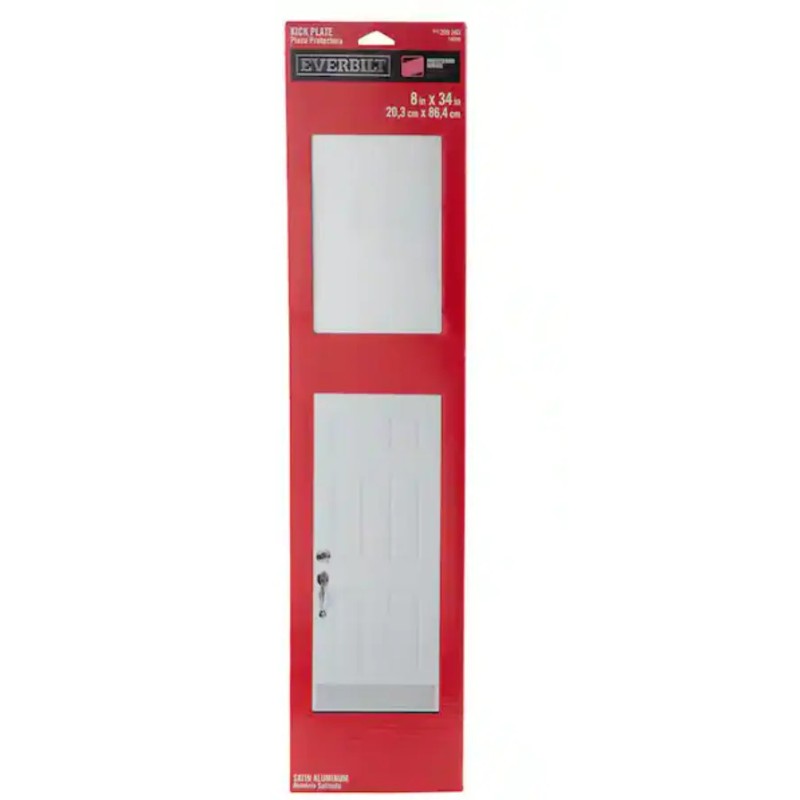 Everbilt 8 in. x 34 in. Satin Aluminum Commercial Door