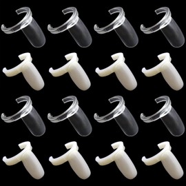 Honbay 200 anillos de plástico para exhibición de color de uñas, tabla de colores, herramientas de estilo anillo, uñas falsas, herramientas de manicura, arte y práctica de uñas, herramienta de visualización de color (2 colores)