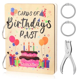 Thyle Birthday Greeting Card Organizer Card Keeper Album Card Keeper with Metal Buckles Binding Binder Collection Keepsake Album Holder for Memory Greeting Card Photo