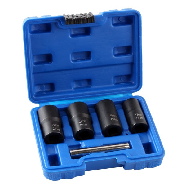 5 Piece 1/2"Dr. TMetric Bolt and Lug Nut Extractor Socket