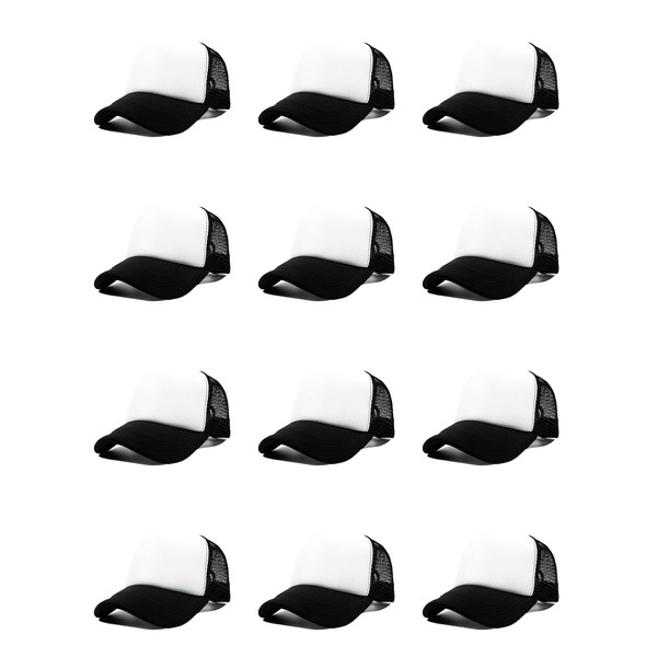 12 Pack Sublimation Hats for Men Blank Trucker Hats Bulk