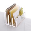 SANRUI Acrylic Mail File Organizer Sorters for Desk, 3 Upright