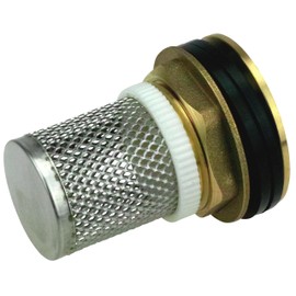 Water Butt Feed-Through 3/4 Inch Male Thread -1/2 Inch Female Thread Barrel Screw Connection Made of Brass with Tap 1/2 Inch Wall Connection Tap and Suction Basket Water Butt Barrel Tank (3/4 Inch