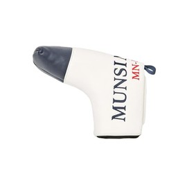 Munsing Wear MG5SHC51M Men's WH00 Headcover, Classic Putter Cover, Pin Type, Mallet Type, Magnetic Closure, Golf, WH00 (white)