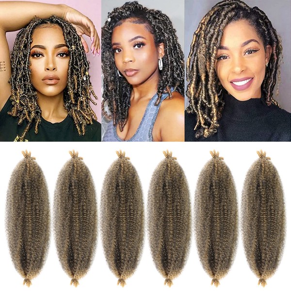 6 packs Pre-Separated Kinky Marley Twist Braiding Hair 16 inch