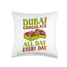 Dubai Chocolate Throw Pillow