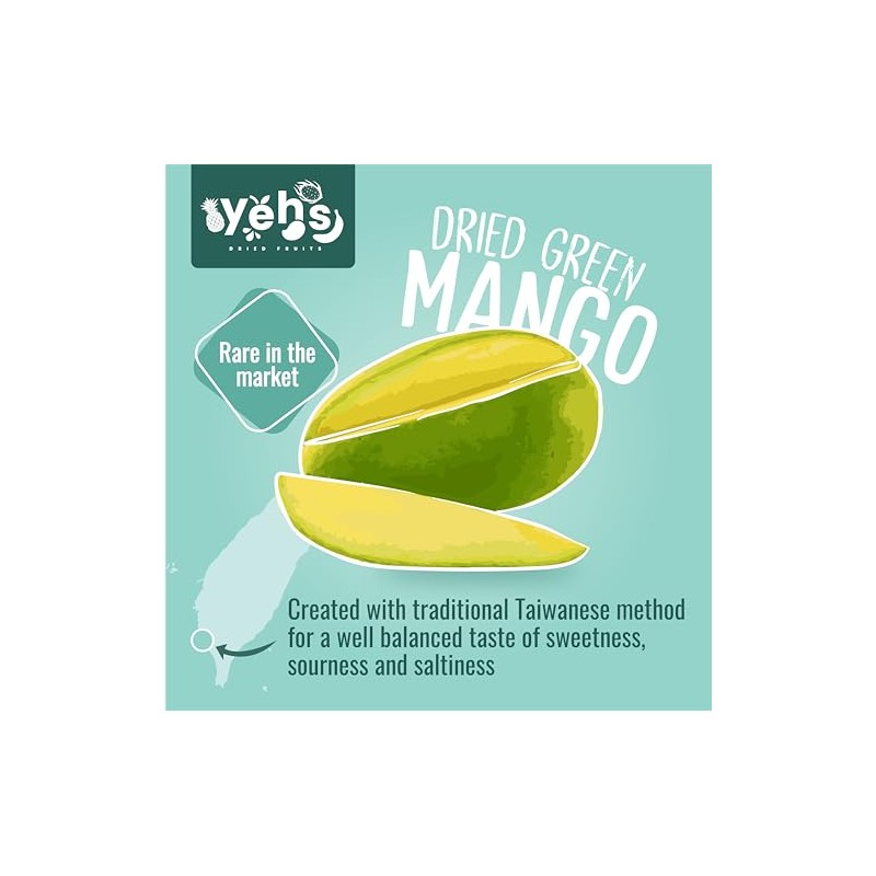 Yehs Dried Fruits: Dried Green Mango 5.29 oz - ||