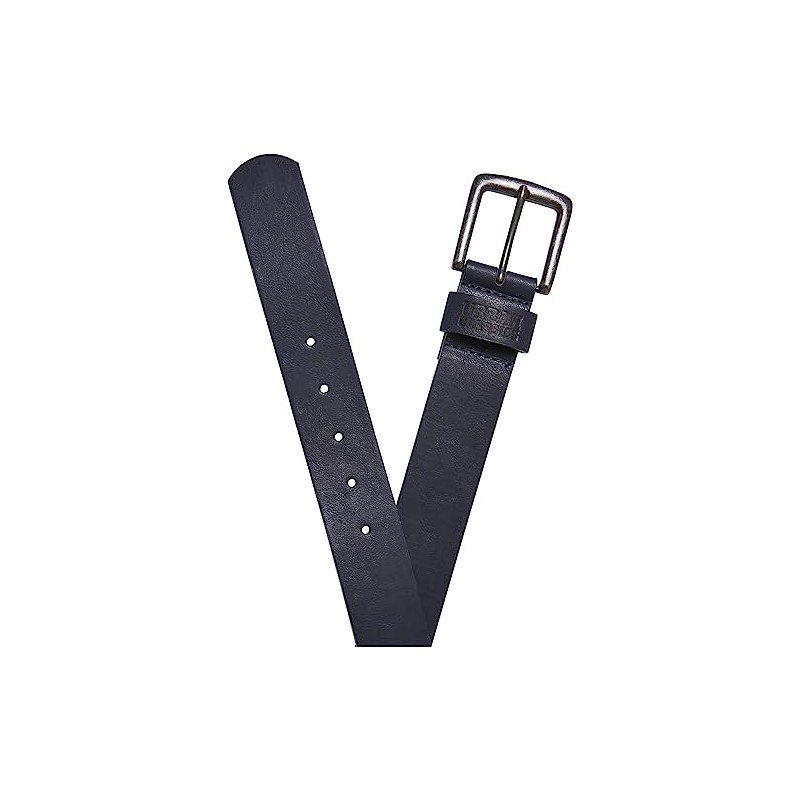Urban Classics Leather Imitation Belt, Navy, M