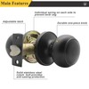 Probrico Interior Door Knobs Matte Black Finish, Passage Door Knobs