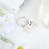 OBEISN Elegant Stainless Steel Keyring with Cross Pendant, Inspirational Gift