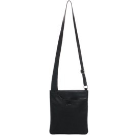 BACCINI Umhängetasche flach ELI aus Nappa-Leder I Crossbody Bag klein für Damen I Schultertasche schwarz handgefertigt