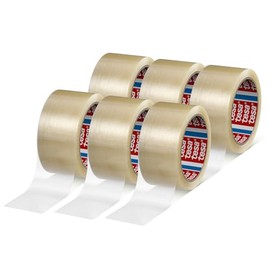 tesapack 4280 PP Paketband im 6er Pack - Universal Klebeband zum Verpacken von Paketen und Kartons - Transparente - 6 rollos je 66 m x 50 mm