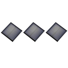 sourcing map 3PCS 3V 0.63W 0.21A Mini Solar Panels for Solar Power, Small Solar Photovoltaic Cells Charge DIY Electric Toy Materials Solar System Kits, 2.76" x 2.76"