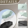 Travel Compact Folding Umbrella with 7CM(2.76inch) Hook and Loop Strips,8Ribs,Lightweight
