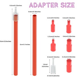Butane Tank Adapter - 3 Sets Butane Nozzle Tips - 6 Kinds Lighter and Torch Refill or Release Adaptor - Butane Nozzle for Gas Refill Adapter for All Nozzle's (Red)