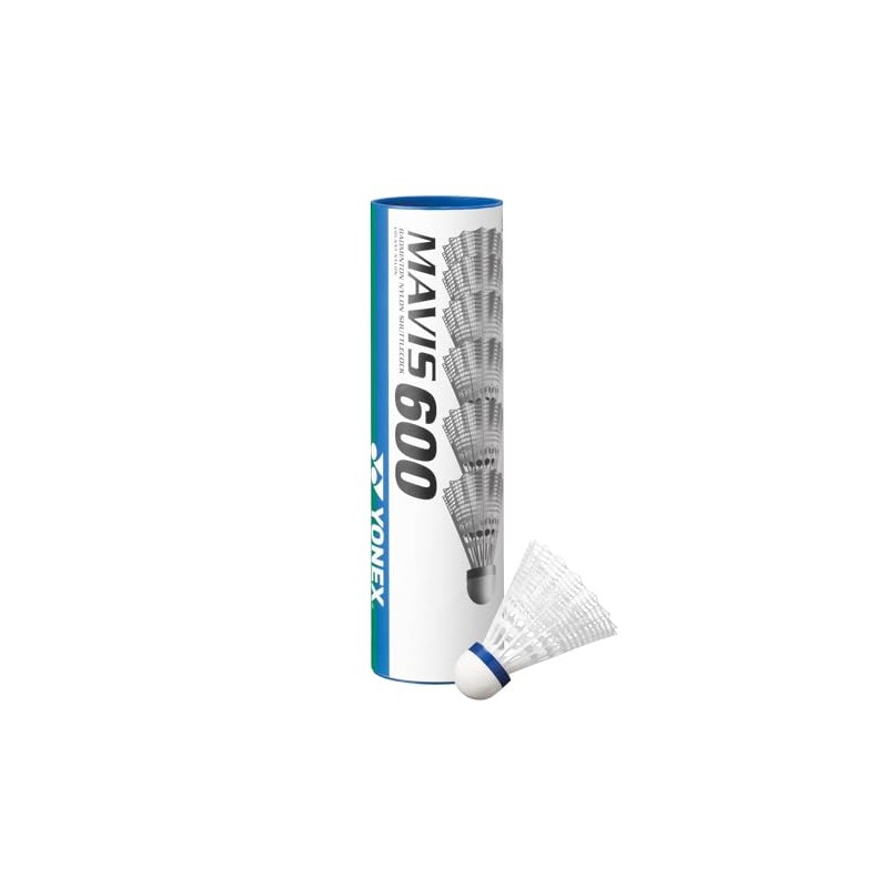 YONEX Mavis 600 Shuttles (Tube of 6) - White