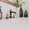 BWE Black and Gold Widespread Bathroom Faucet, 3 Hole, 8
