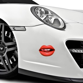 3D Lip Decoration Sticker 2-Piece Set Waterproof car Window Bumper Laptop Decoration Sticker#A-127