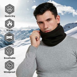 SiXsigma Sports Unisex Fleece Neck Warmer Tube: Versatile Thermal Snood Scarf, Neck Gaiter & Balaclava - Ideal Snoods for Men & Women, Ski Wear & Motorcycle Use|neck scarf, motorbike neck tube