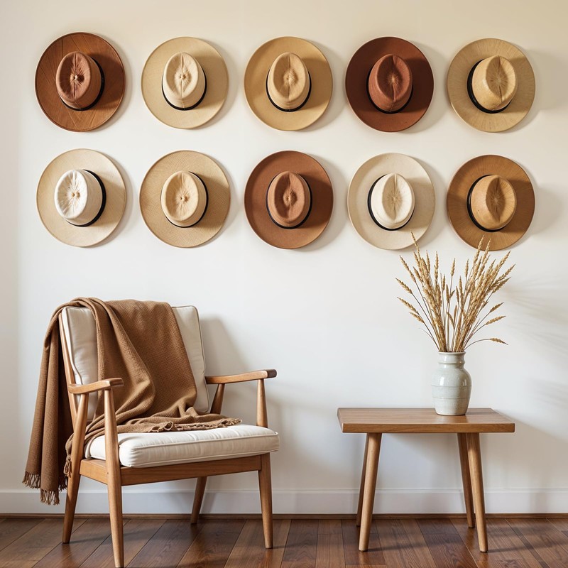 Dntorx 2.9 Inch Hat Hooks for Wall, 8 Pack Cowboy