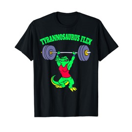 Tyrannosaurus Flex Gym Fitness Saying Bodybuilder Men's T-Shirt, black