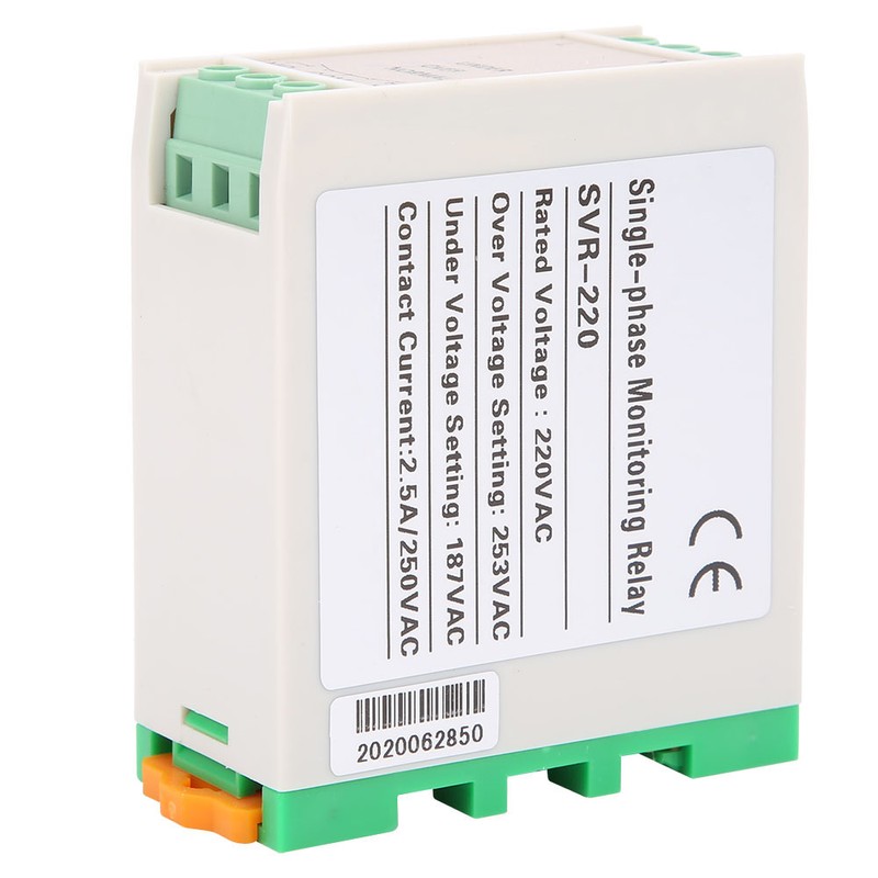 SVR220 SinglePhase Voltage Monitoring Relay 3LEDs Overvoltage Undervoltage Protection Device