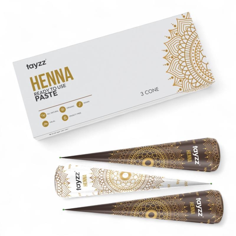 Tayzz 25g Fresh Natural Henna Cones:_12 Pack