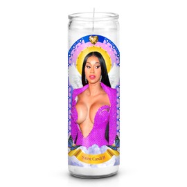 Saint Cardi Celebrity Prayer Candle: WAP | Queen of Rap| Non Scented | Saint Novelty Parody Candle | Funny Gift Idea