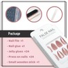 YOSOMMK Nude Pink Press on Nails Medium Almond Fake Nails